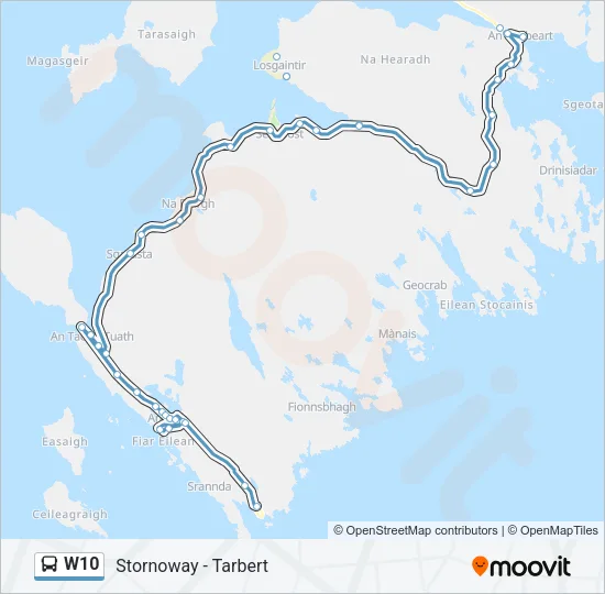 W10 Bus Line Map