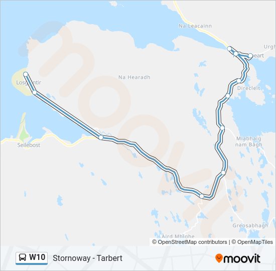 W10 Bus Line Map