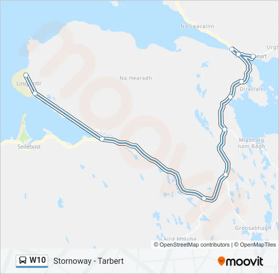 W10 Bus Line Map