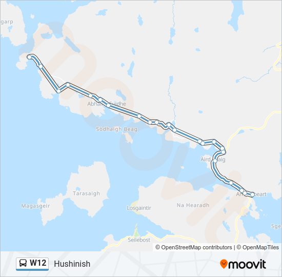 W12 bus Line Map