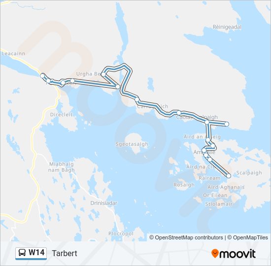 W14 Bus Line Map