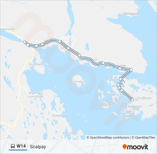 W14 Bus Line Map