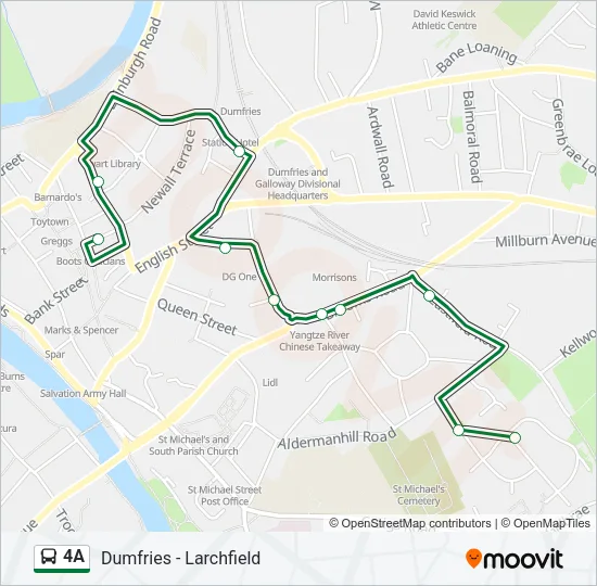 4A Bus Line Map
