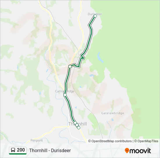 200 Bus Line Map