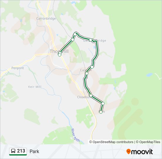 213 bus Line Map