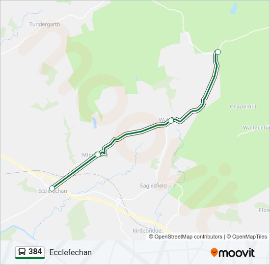 384 Bus Line Map