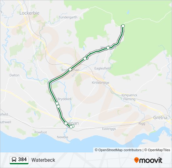 384 Bus Line Map