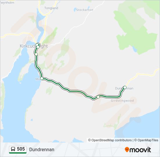 505 bus Line Map