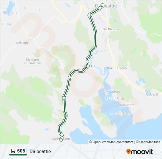 505 Bus Line Map