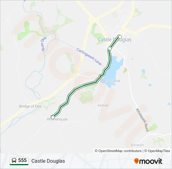 555 Bus Line Map