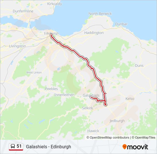 51 Bus Line Map