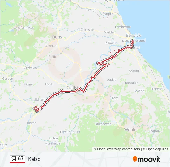 67 Bus Line Map