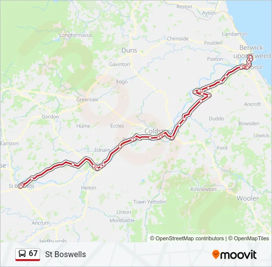 67 Bus Line Map