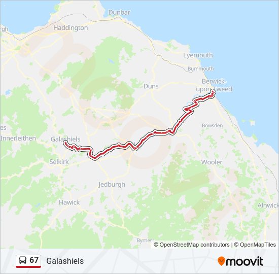 67 Bus Line Map