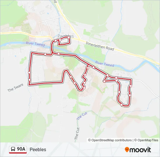90A Bus Line Map