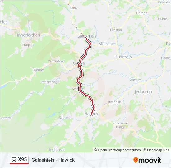 X95 Bus Line Map