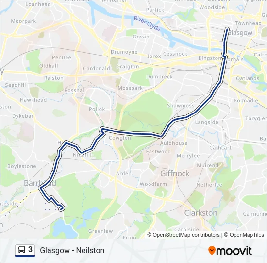 3 Bus Line Map