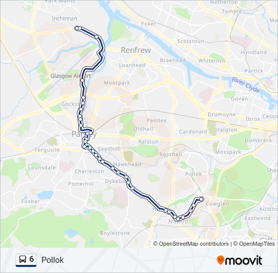 6 bus Line Map