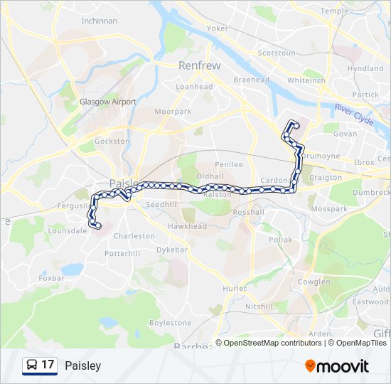 17 bus Line Map