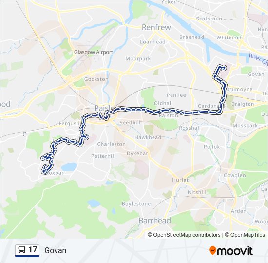 17 bus Line Map