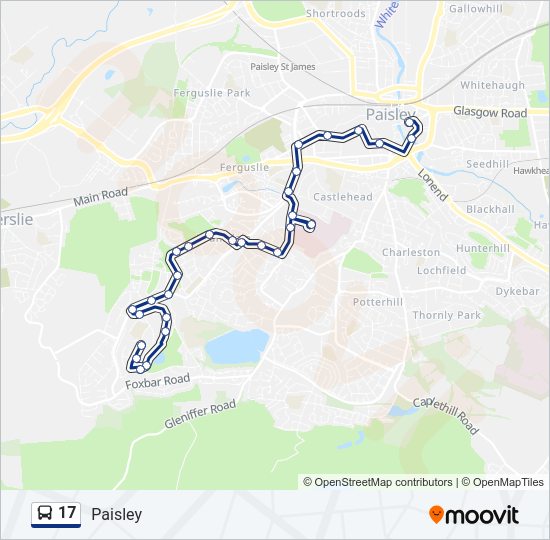 17 bus Line Map