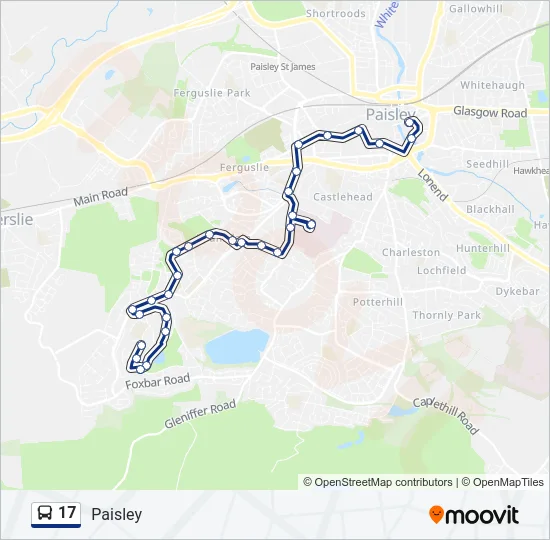 17 Bus Line Map