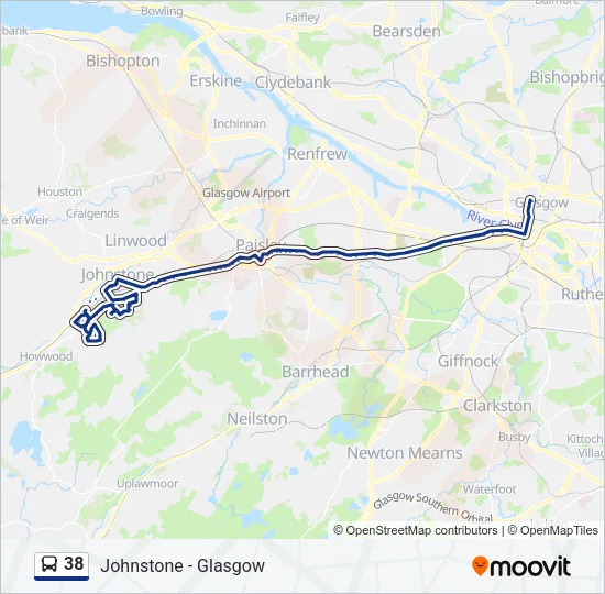 38 Bus Line Map
