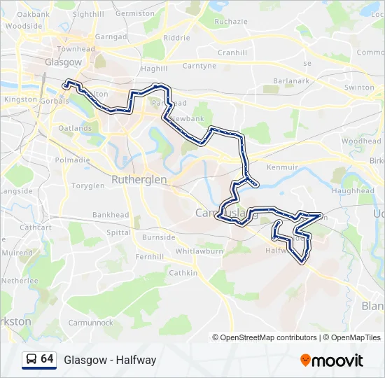 64 Bus Line Map