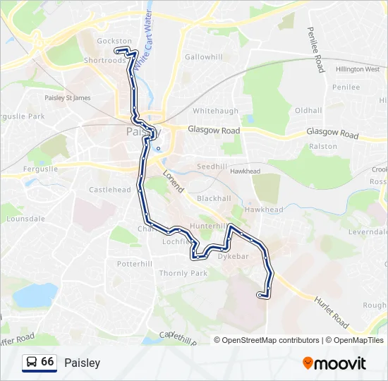 66 Bus Line Map