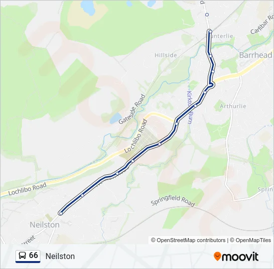 66 Bus Line Map