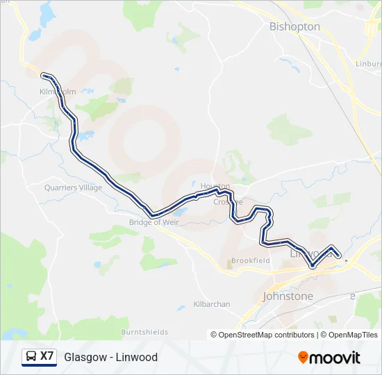 X7 Bus Line Map