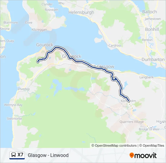 X7 Bus Line Map