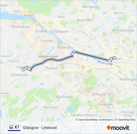 X7 Bus Line Map