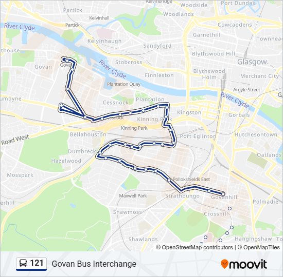 121 Bus Line Map
