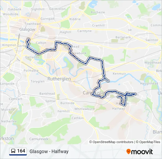 164 Bus Line Map