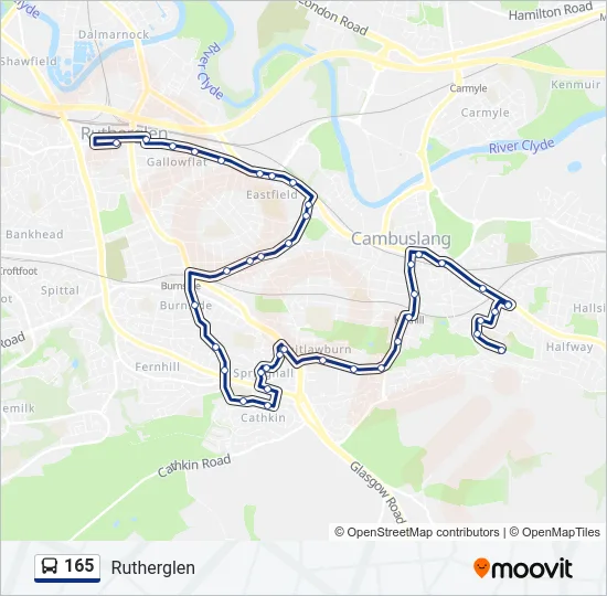 165 Bus Line Map