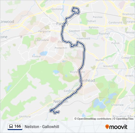 166 Bus Line Map