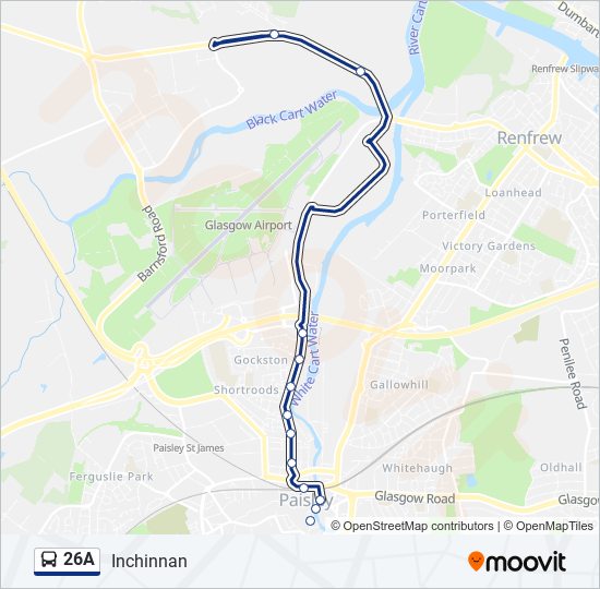 26A bus Line Map