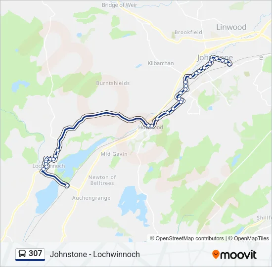 307 Bus Line Map