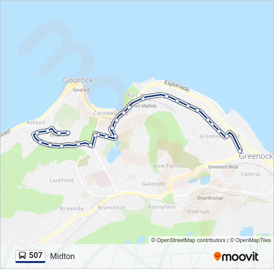 507 Bus Line Map