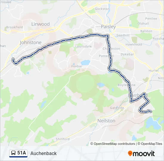 51A Bus Line Map