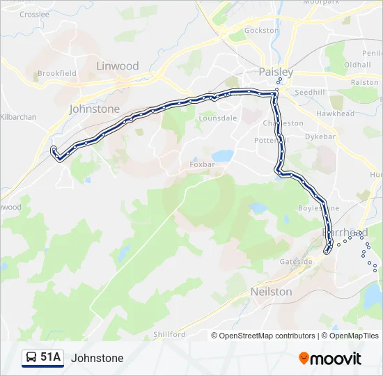 51A Bus Line Map