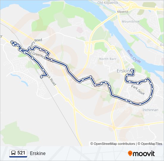 521 Bus Line Map