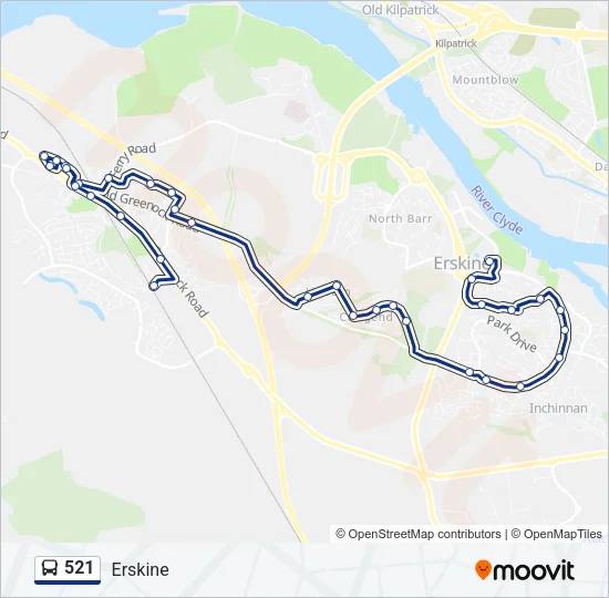 521 Bus Line Map
