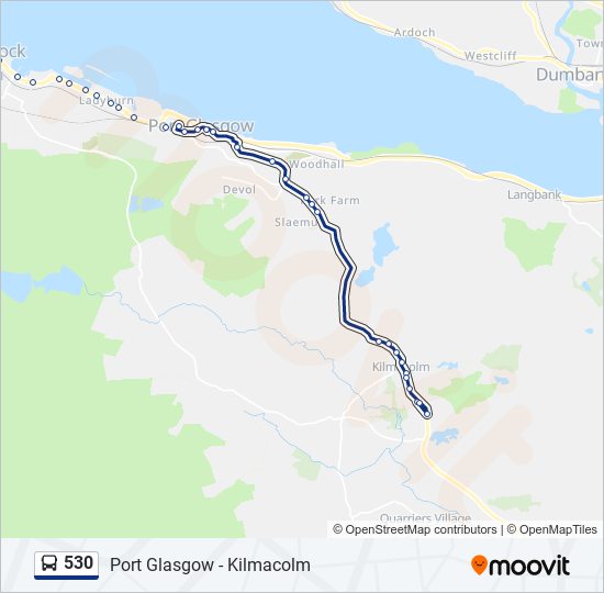 530 bus Line Map