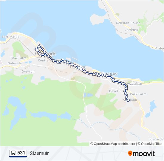 531 bus Line Map