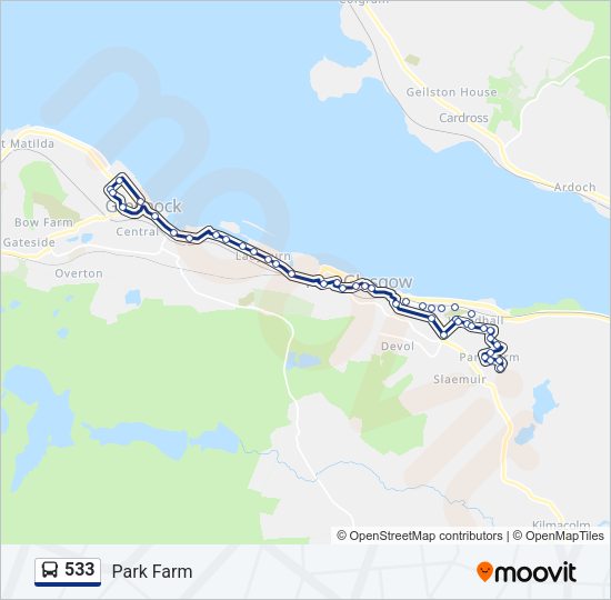 533 Bus Line Map