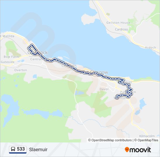 533 bus Line Map