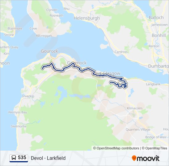 535 Bus Line Map