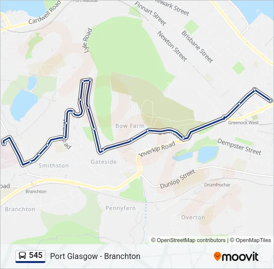 545 Bus Line Map